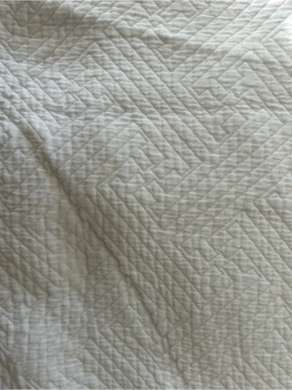 West Elm White Quilted Organic Duvet Cover Size Twin